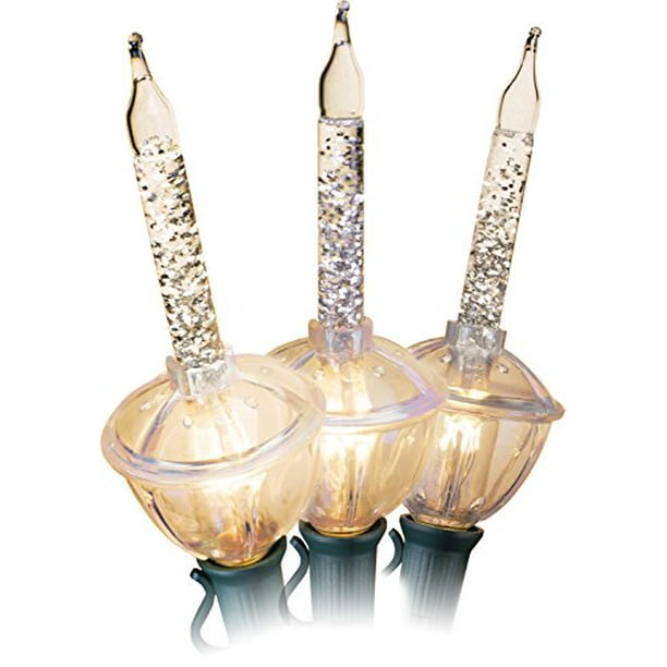 CELEBRATIONS Lighting C7 Replacement Bubble Light Bulbs 3-Pack Clear Bubble with Silver Glitter Replacement